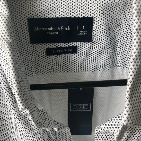 NWT Abercrombie Shirt Sz L Super Slim - Picture 2 of 5
